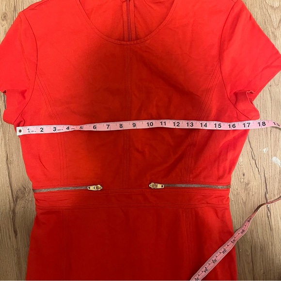 Ava and Aiden Red Work Dress size 8 zipper detailing - Picture 5 of 6